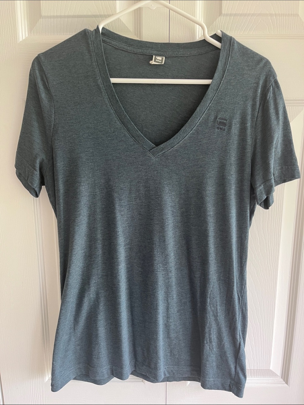 G-Star Steel Blue V-Neck Tee